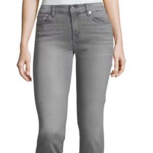7 For All Mankind The Skinny Mid-Rise Faded Jeans